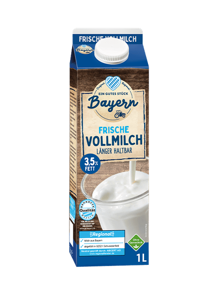 Fresh whole milk from 독일 supplied by Naabtaler Milchwerke GmbH & Co. KG - Liquid 우유