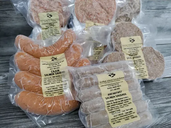 Salmon Sausage from United States supplied by Kodiak Smoking & Processing - Individually Wrapped (=IW) Sausage