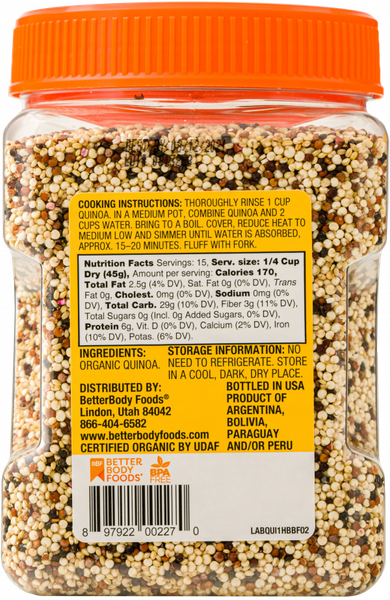 Organic Quinoa from United States supplied by BetterBody Foods & Nutrition - Tricolor Quinoa