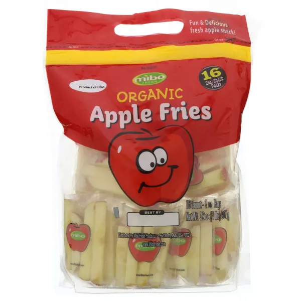 Organic Apple Fries from 미국 supplied by Mibo Fresh Foods, LLC - Green Kiwi (=Zespri Green) 사과 가공품