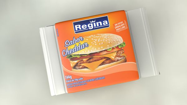 Cheddar cheese from 브라질 supplied by Regina - Sliced 체다 치즈
