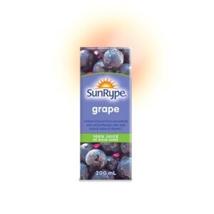 Grape Juice from 캐나다 supplied by SunFarm Products Ltd. - Individually Wrapped (=IW) 포도주스