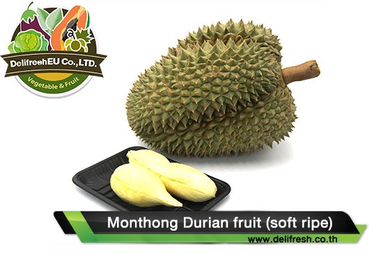 Monthong Durian fruit (soft ripe) from Thailand supplied by DELIFRESHEU CO., LTD. - As per customer's request Fresh Durian