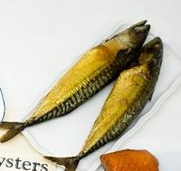 Smoked mackerel from 영국 supplied by Maldon Oyster and Seafood LLP - Whole (=In The Round) 냉동 고등어