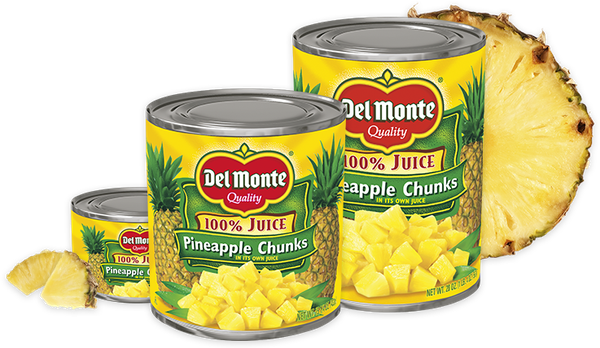 Pineapple Chunks from 미국 supplied by Del Monte Foods - No sugar 통조림 또는 병에 든 파인애플