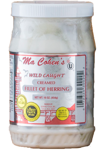 HERRING IN CREAM SAUCE from 미국 supplied by Ma Cohen's - Preserved (=Canned) 청어 가공품