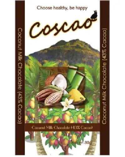 COSCAO 43% COCONUT MILK CHOCOLATE from 필리핀 supplied by Coscao Chocolates - Sweet Chocolate 초콜릿