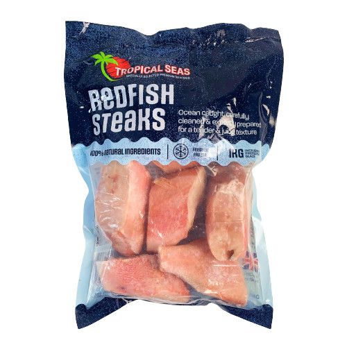 Frozen Redfish Steak from 중국 supplied by EUROCROSS FROZEN FOODS (BD) LTD - Fillet 냉동 레드피쉬