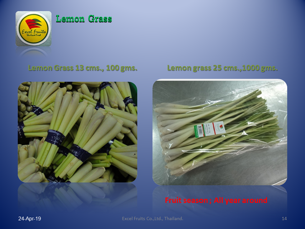 Lemongrass from 태국 supplied by Excel Fruits - As per customer's request 레몬그라스