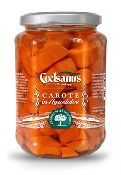 Carrots Sweet & Sour from 이탈리아 supplied by Coelsanus - Cut 당근 가공품