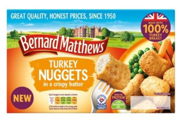 Turkey Nuggets from United Kingdom supplied by Bernard Matthews Frozen Limited - Breaded Nugget