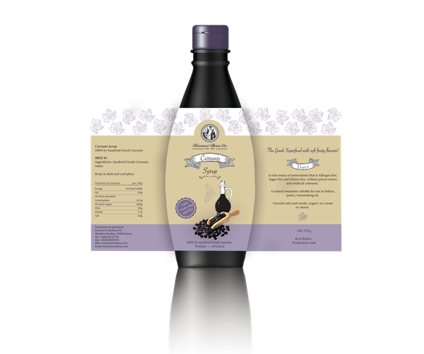 Currants Syrup from Greece supplied by KORONZI, D., BROS CO. OE - Bottle Value Added Currant