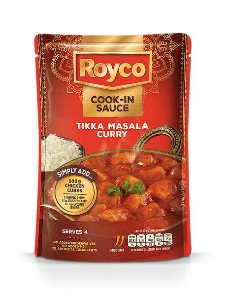 Tikka Masala Curry from South Africa supplied by Royco - Vacuum Packed (=VAC) Curry