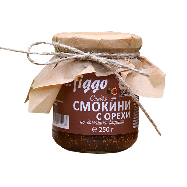 Figgo jam with walnuts from Bulgaria supplied by Et Rice - Penka Vlahova - walnut Fig Jam