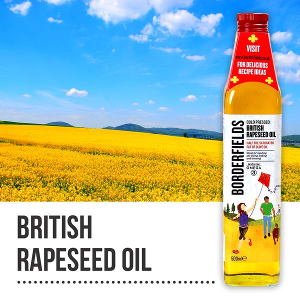 Cold Pressed Rapeseed Oil from 영국 supplied by Borderfields - 노란색 비정제 카놀라유 및 유채씨유
