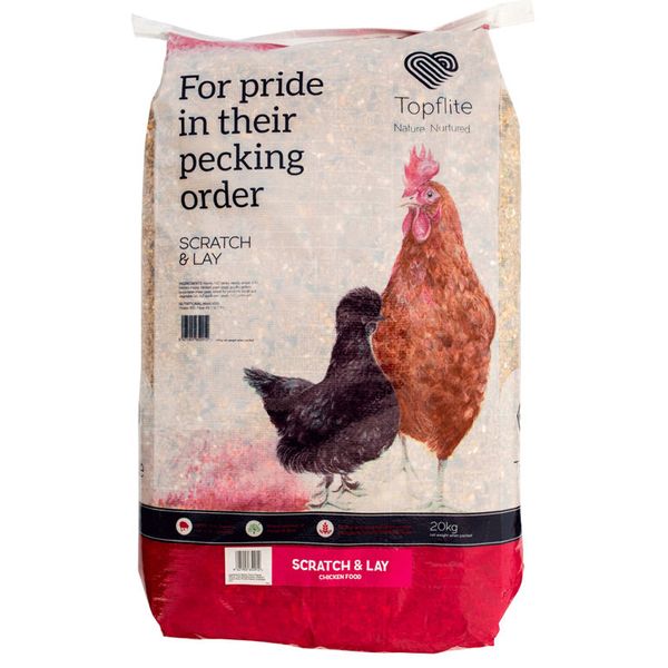 Topflite Scratch N Lay from New Zealand supplied by Farmlands Co-operative Society Limited - pellet mix Other Poultry By Product Meal (PBM)