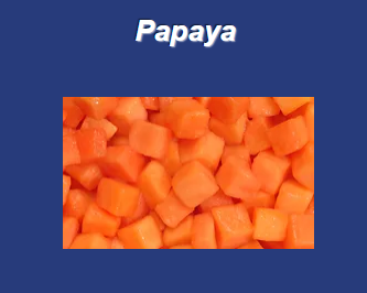 frozen papaya cube from Costa Rica supplied by Tropi Frost S.A. - Cubes Fresh Papaya