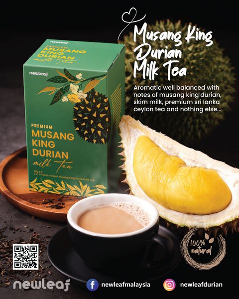 Newleaf Premium Musang King Durian Milk Tea with Skimmed Milk from 말레이시아 supplied by Newleaf Manufacturing Sdn Bhd - High Quality 과일차