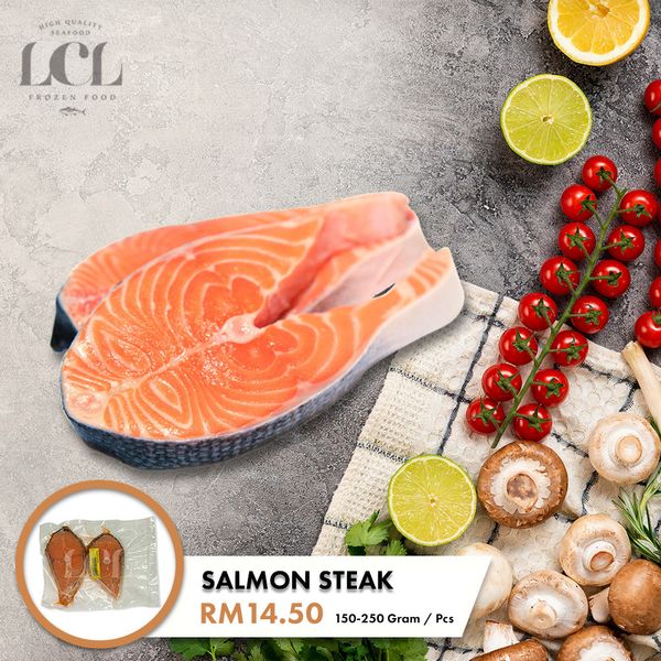 Salmon Steak from Malaysia supplied by LCL FROZEN FOOD MARKETING - Steak Salmon