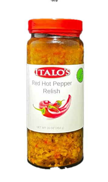 Red Hot Pepper Relish from 미국 supplied by Italo's - Preserved - in Oil 통조림 또는 병에 든 고추