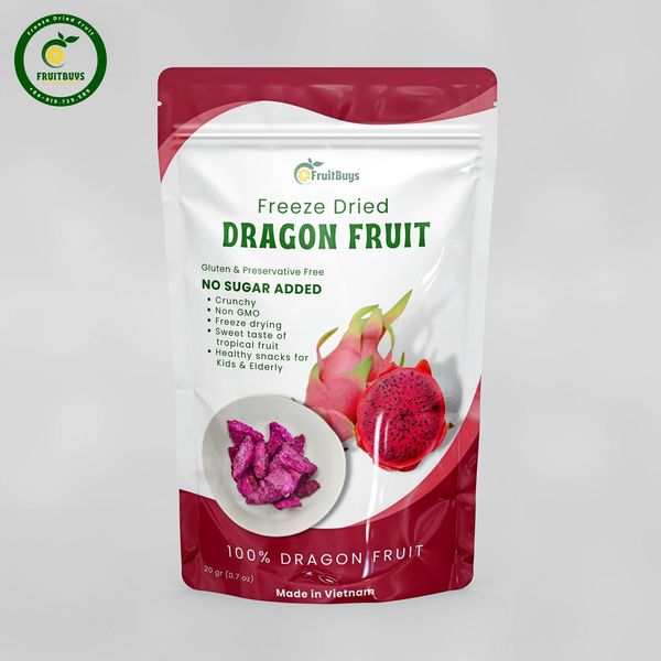 Freeze Dried Dragon Fruit - FruitBuys Vietnam +84-919739589 from Vietnam supplied by FruitBuys Vietnam - Chips Dried Dragon Fruit