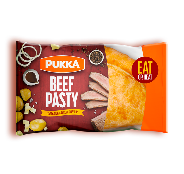 Beef Pasty from United Kingdom supplied by Pukka Pies Limited - Seasoned Value Added Beef