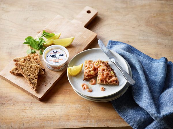 Potted Shrimp from 영국 supplied by The Good Tide Seafood Company Ltd - White Shrimp (=Litopenaeus setiferus=Penaeus setiferus=Atlantic White Shrimp=Gray Shrimp=Lake Shrimp) 새우 가공품