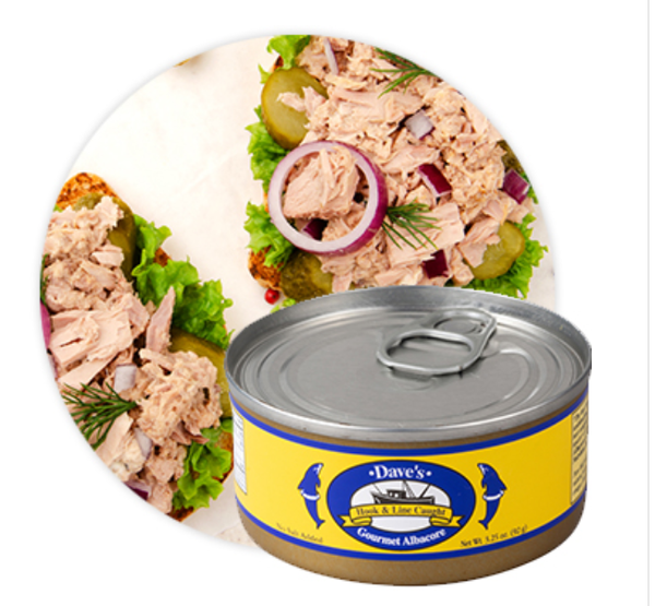 Canned Tuna from 미국 supplied by Dave's Gourmet Albacore - Preserved (=Canned) 참치 통조림