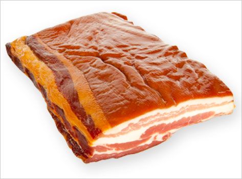 Bacon from 독일 supplied by LFW-Ludwigsluster Fleisch- u. Wurstspezialitäten GmbH & Co. KG - Sliced 베이컨