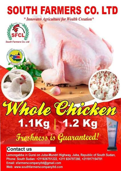 Chicken from South Sudan supplied by South Farmers Company Ltd - With Bone Frozen Whole Chicken