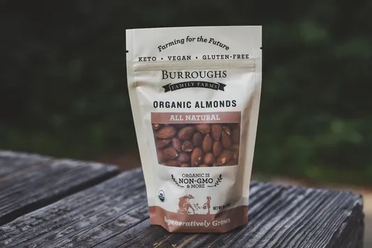 Organic Almonds from United States supplied by Burroughs Family Farms - Salted Almond Kernel