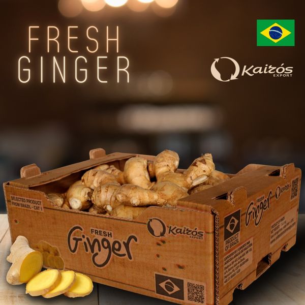 Whole Ginger from Brazil supplied by Sebastiao da Manga - Washed Whole Ginger