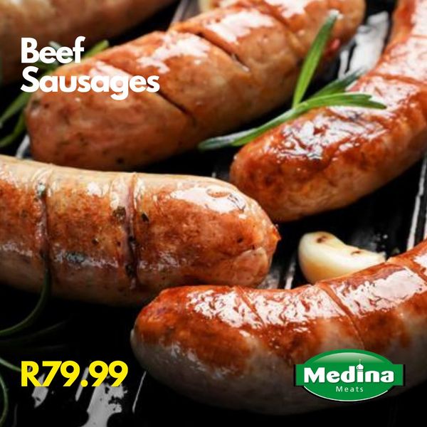 Beef Sausages from 남아프리카공화국 supplied by Medina Meats - Boneless (=Without Bone=Deboned) 소고기 가공품
