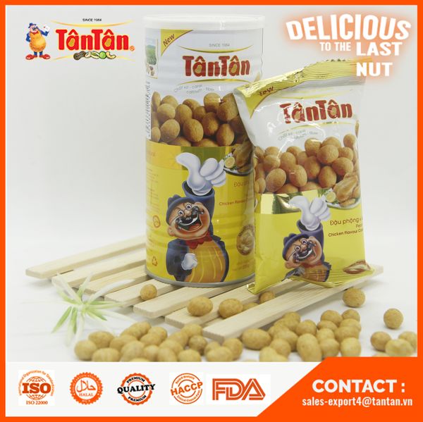 PEANUTS WITH CHICKEN FLAVOR COATED from Vietnam supplied by TAN TAN CULTIVATION - MANUFACTURING - TRADING COMPANY LIMITED - fried snack Nut Snack