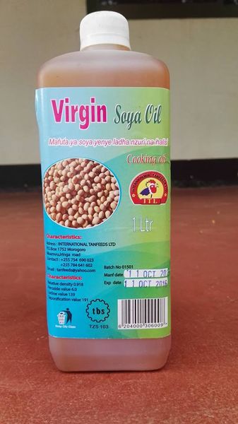 Virgin Soya Oil from Tanzania supplied by International Tanfeeds Ltd - Yellow Refined Soybean Oil