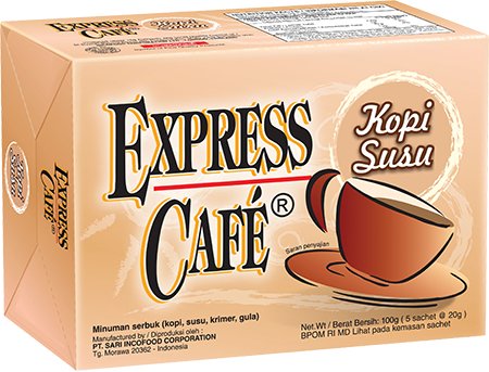 Express Cafe Kopi Susu from 인도네시아 supplied by PT. Sari Incofood Corporation - Carton Box (20kg) (=Cardboard Box) 인스턴트커피