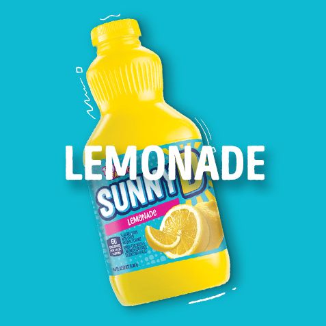Lemonade from 미국 supplied by Sunny Delight Beverages Co. - Yellow 레몬 주스