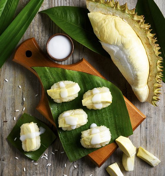 Freeze Dried Sticky Rice and Coconut Milk with Durian from Thailand supplied by Phootawan Thai Dried Fruit Co., Ltd. - Fresh Durian