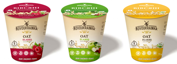 Oat flakes quick cups WITH BLUEBERRY from 우크라이나 supplied by LLC «Ukr-Agro-Product» - 귀리 플레이크