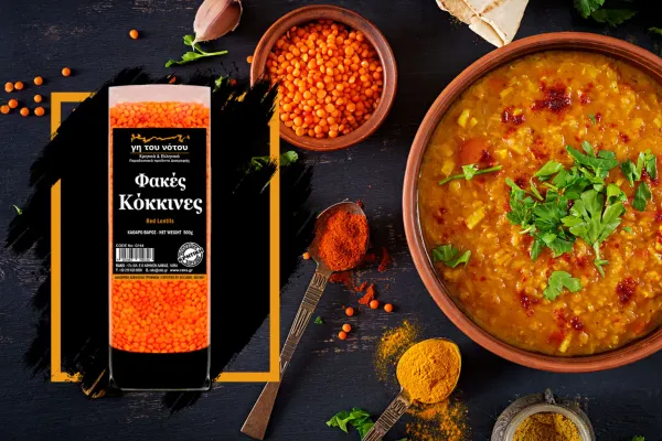 Red Lentils from 그리스 supplied by Racks Petrakis S.A. - Steam Cooked 말린 렌틸