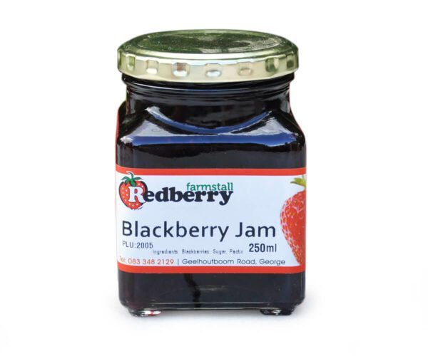 Blackberry Jam from 남아프리카공화국 supplied by Millhart t/a Redberry Farm - Glass Jar (=Glass Bottle) 블랙베리잼