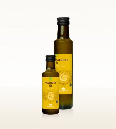 Organic Walnut Oil from Germany supplied by COSMOVEDA - Glass Jar (=Glass Bottle) Walnut Oil