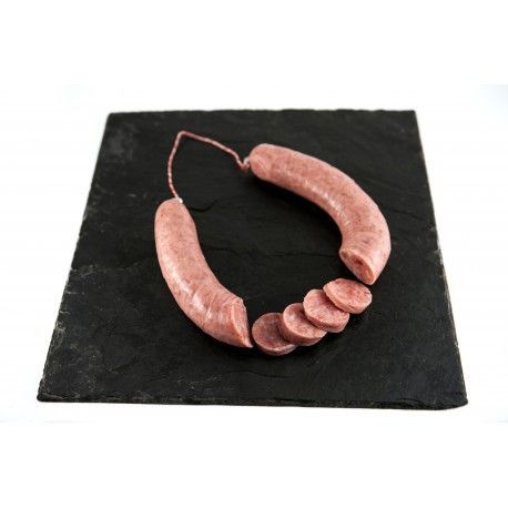 Sarta cooked white sausage from 스페인 supplied by Embutidos Aventín, S.A. - Pork Sausage 소시지