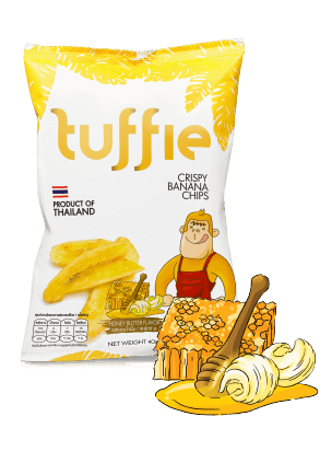 Honey Butter Banana Chips from 태국 supplied by Tuffie Food and Marketing Co.,Ltd. - Dried 말린 바나나
