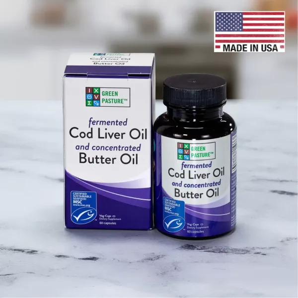 Fermented Cod Liver Oil & Concentrated Butter Oil Blend - Capsule from 미국 supplied by Green Pasture Products - Fermented 어간기름