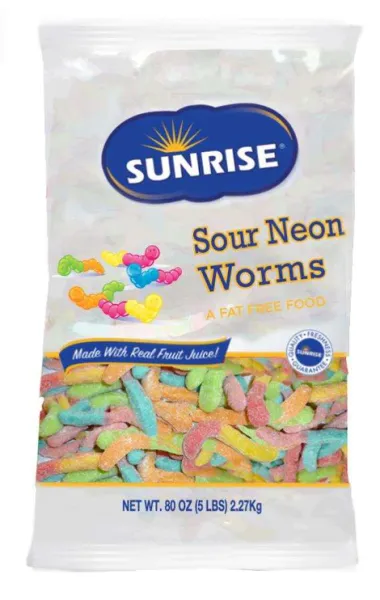 Gummy Worms - Sour Neon from 미국 supplied by The BNC Group - Gummy 캔디