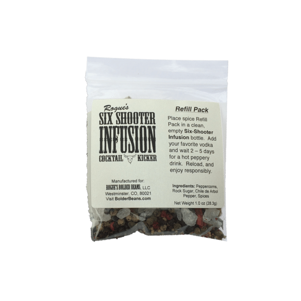 Six-Shooter Spice Refill Pack from United States supplied by Rogue's Bolder Bean, LLC - Ground (=Crushed=Cracked) Mixed Spices Products