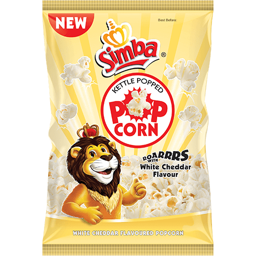 SIMBA KETTLE POPPED POPCORN WHITE CHEDDAR from 남아프리카공화국 supplied by Simba - Flavored 팝콘 스낵