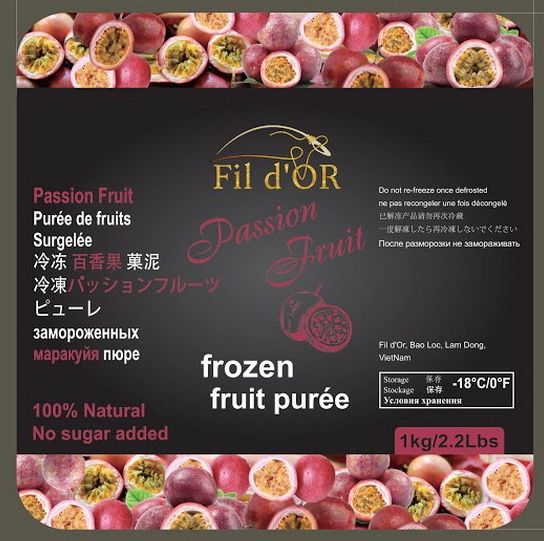Fruit puree from 베트남 supplied by Fil d'Or Company - 냉동 패션프루트 펄프