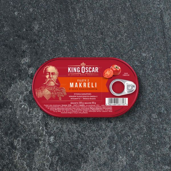 Canned Mackerel from 폴란드 supplied by King Oscar sp. z o.o. - Can 고등어 가공품
